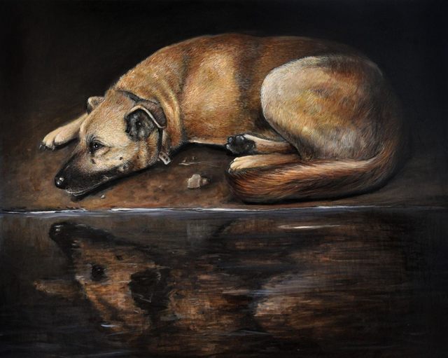 Narcyz II, 80x100 olej płótno 2017