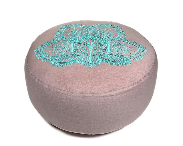 Coussin de méditation gris lotus