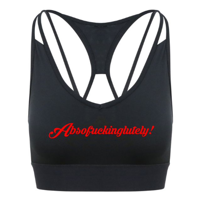 Absofuckinglutely Ladies X back crop top