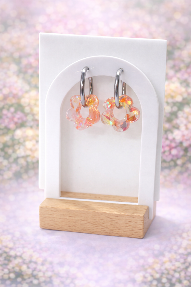 Fleurs, orange et transparente