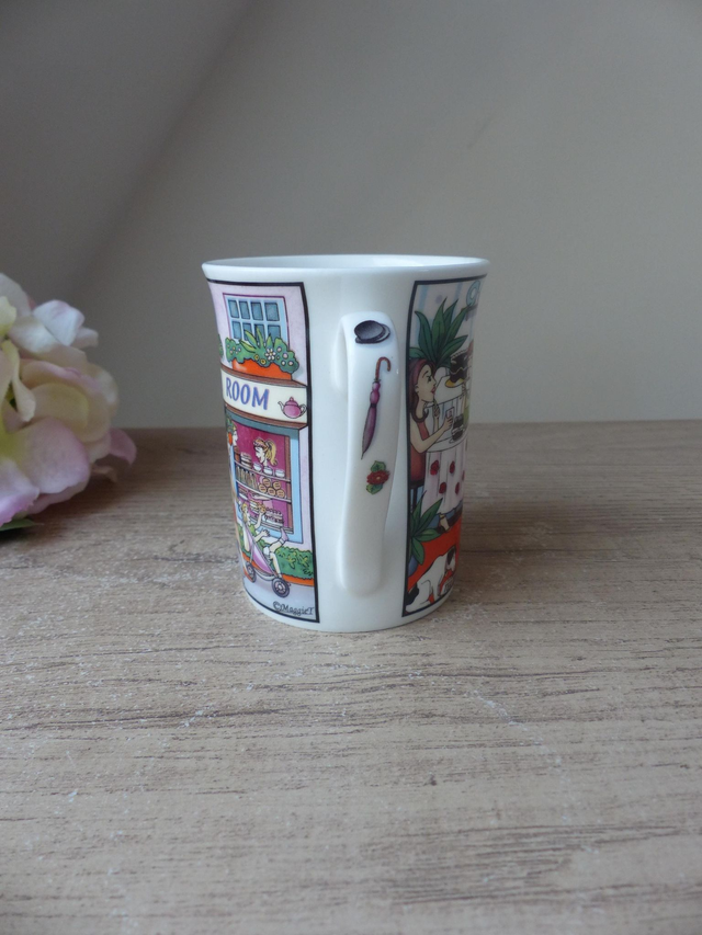 Mug La Vie à Londres Windsor Porcelaine de Chine, Tasse Anglaise Coutumes et Mode de Londres Vintage