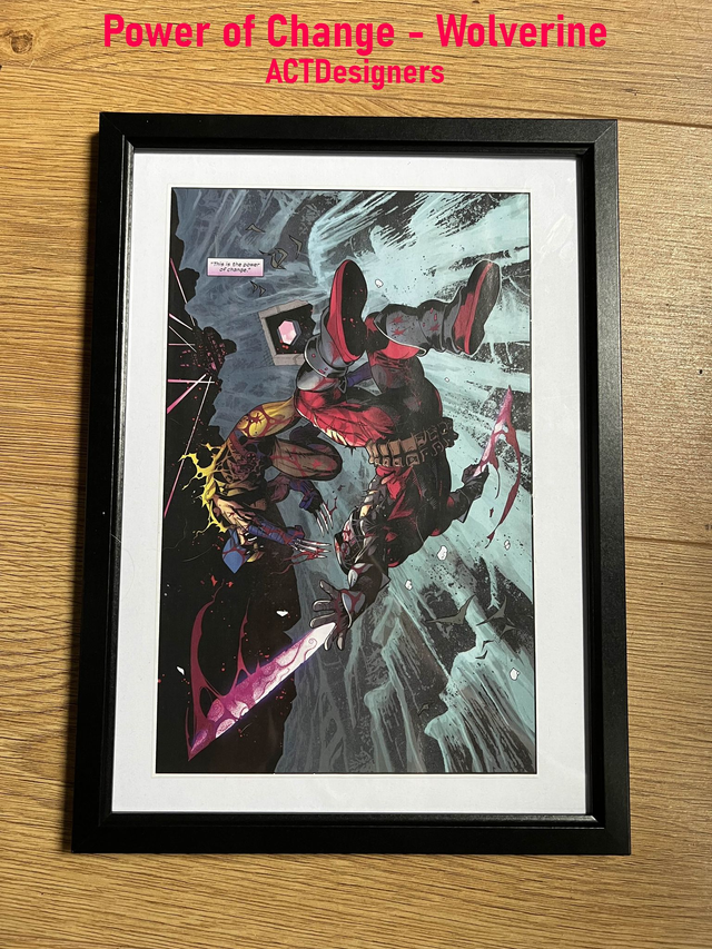 Wolverine Comic Artwork, Framed
