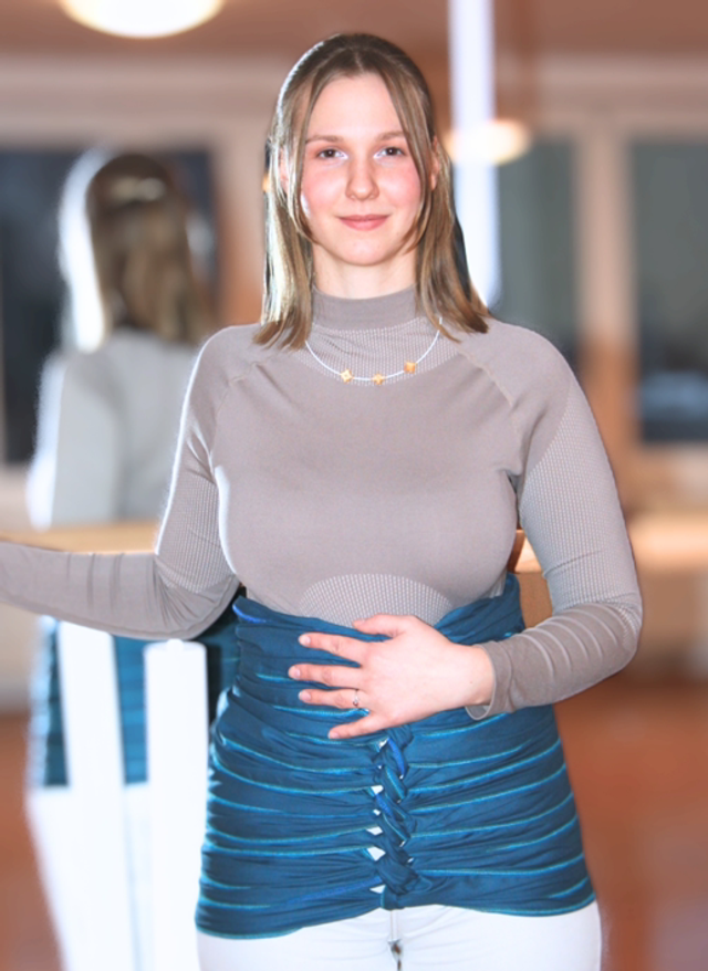 Bengkung Belly Binding | Petrol | 100% Bio-Baumwolle | Handmade in Germany