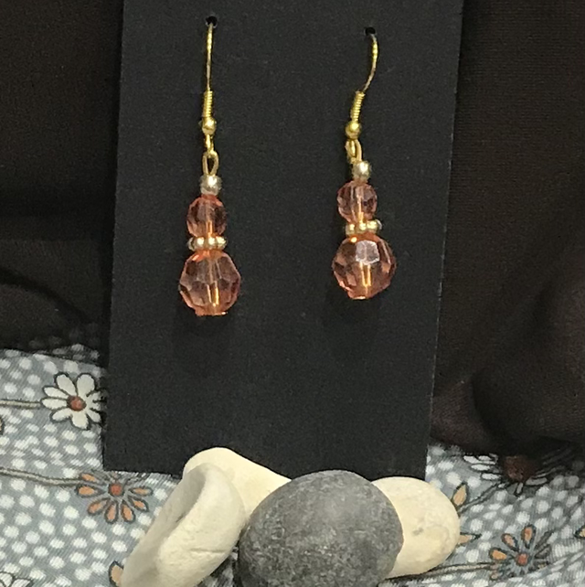 Peach or Orange  Dangling Earrings- PODE22