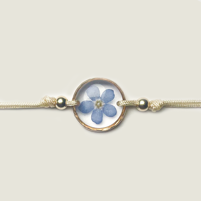 Vergissmeinnicht Armband Weiß