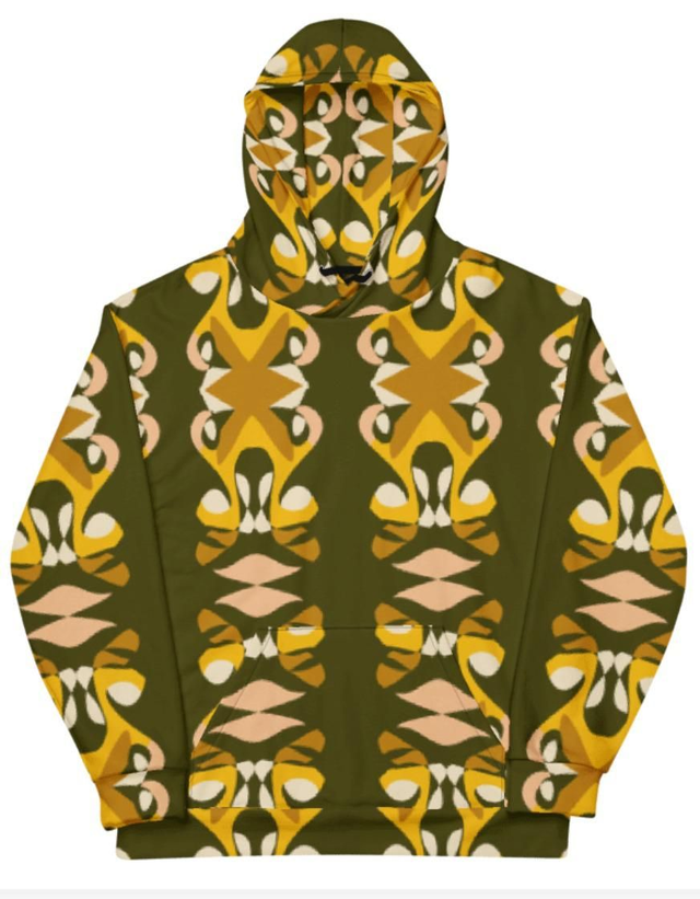 Pull à capuche vert/marron