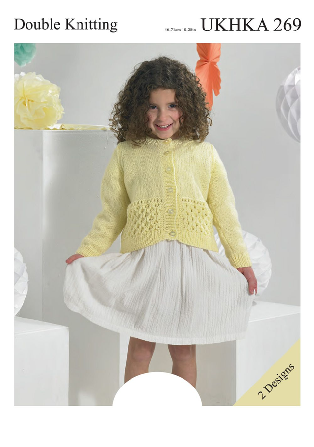 Double Knitting Pattern UKHKA 269 Childs Cardigan