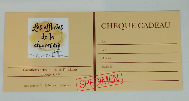 Chèque cadeau 50 €