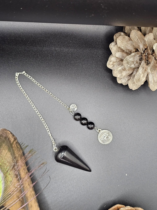 Pendule obsidienne 