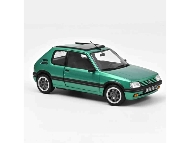 Peugeot 205 GTi Griffe avec toit vitré 1991 Vert Norev 184847 1/18
