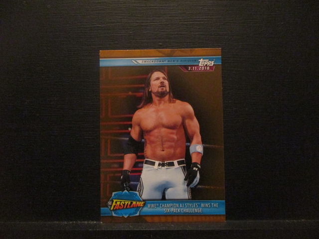 WWE Champion AJ Styles Wins The Six-Pack Challenge - Brown Champions Original Trading Card #90