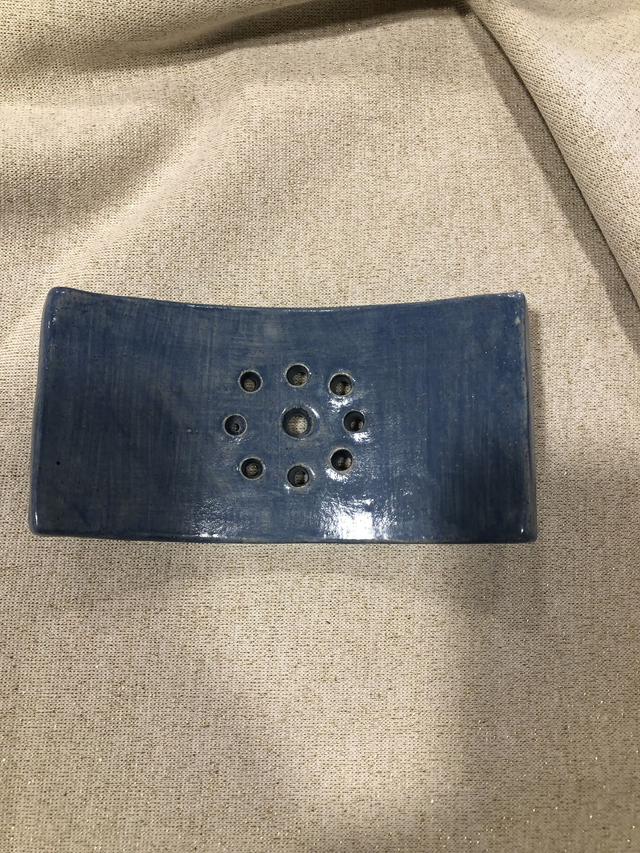 porte savon "bascule" bleu