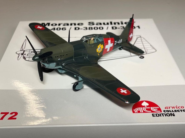 Morane D-3800 Schweizer Flugwaffe J-48 Metall 