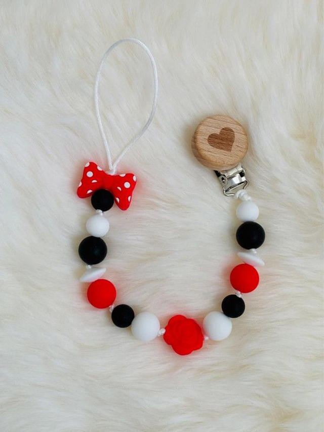 Attache tetine Noeud rouge 🎀 