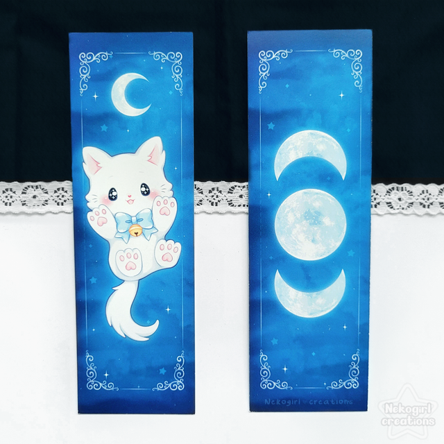 Marque-Page - Chat et Lunes