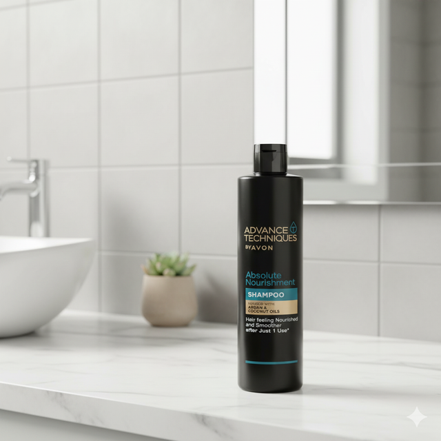 Shampoing soin à l'huile d'argan et de coco (Avon)