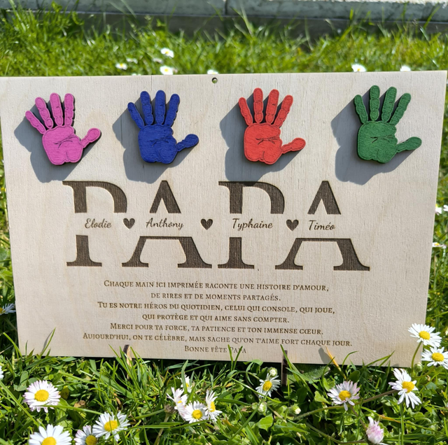 PANCARTE PAPA MAINS