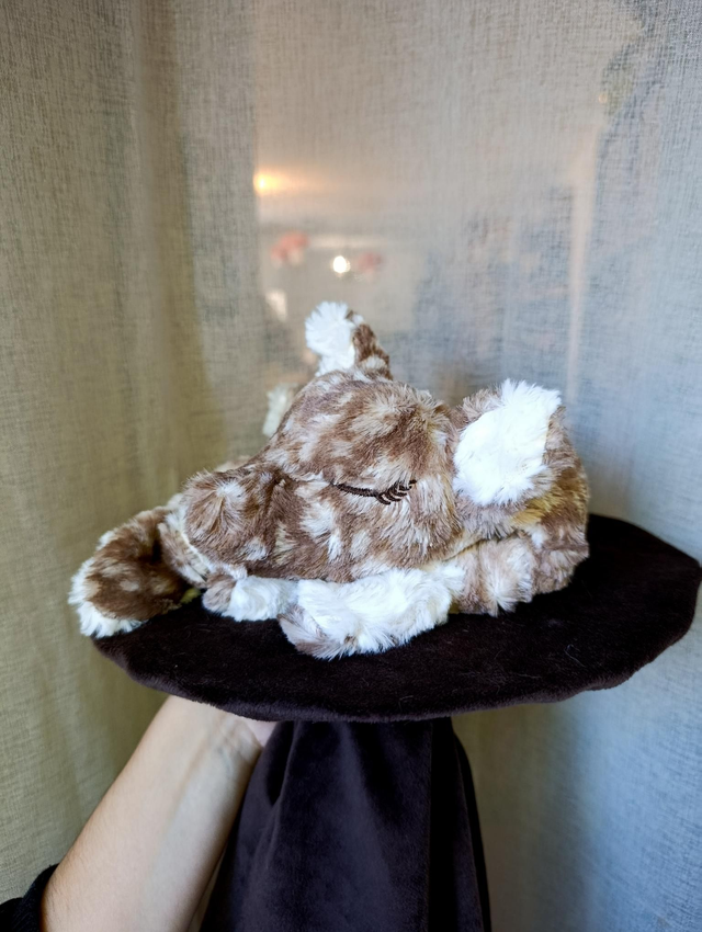 Doudou faon fourrure luxe