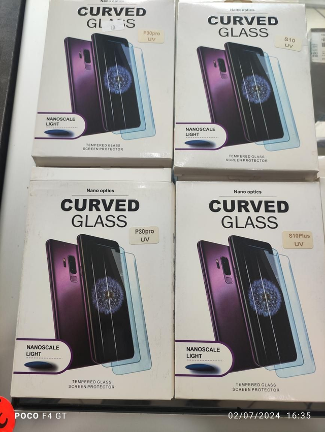 Verre trempé avec colle p30 pro/ S10 /S10 plus /s10e