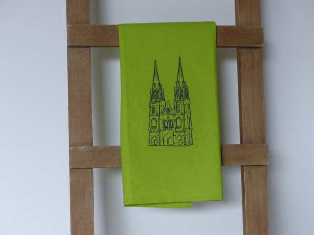 Geschirrtuch hellgrün „Dom Kontur“