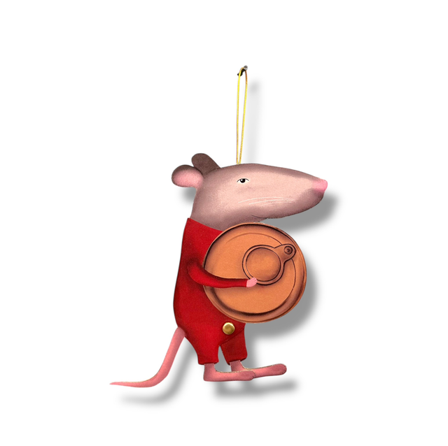 Paper Doll Articolata – Topino in Pigiama Rosso con Scatoletta di Tonno