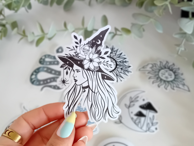 Sticker Holographique Waterproof - Sorcière