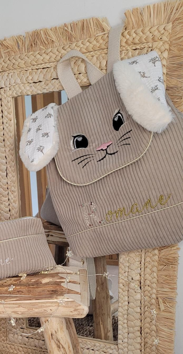 Sac à dos 🐰 oreilles fleurs d&#039;olivier 