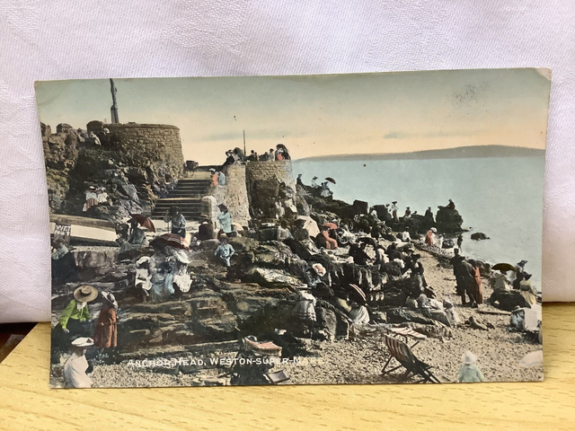 Anchor Head, Weston-Super-Mare, Somerset, Posted 1908 antique postcard. Our Ref No. R699 £2.50