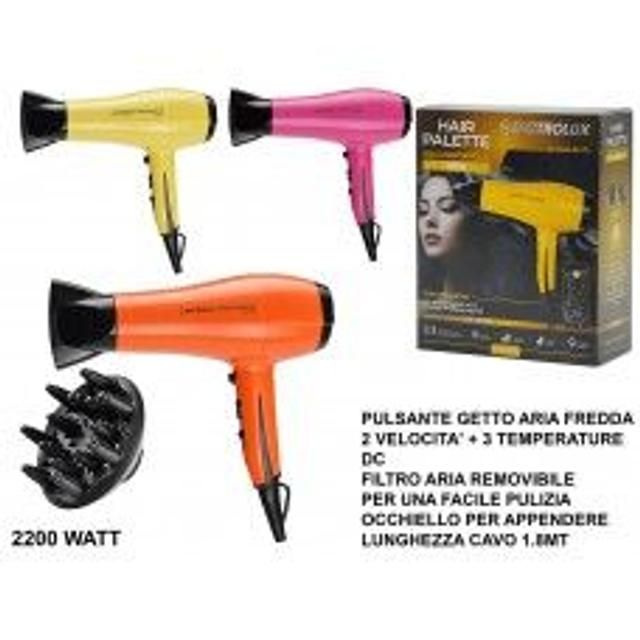 Dictrolux Asciugacapelli Hair Palette Con Diffusore 2200 W