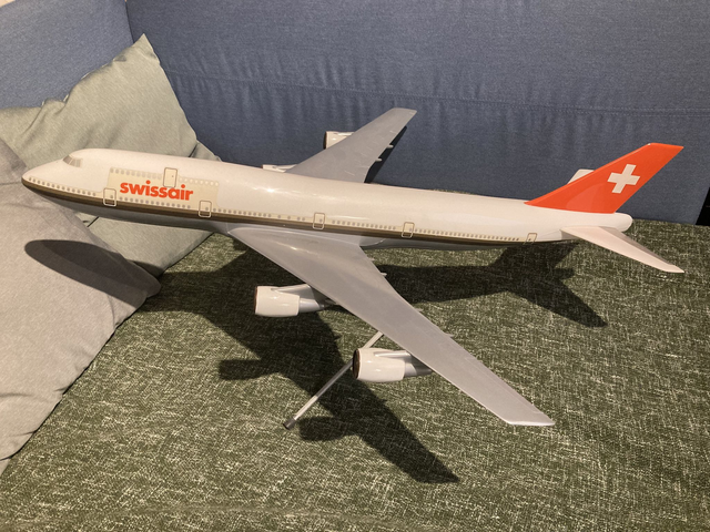 Swissair B747-300 Jumbojet 1/100 (70 x 59cm)
