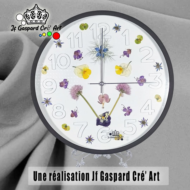 Horloge 🌺 "Herbier du Temps"