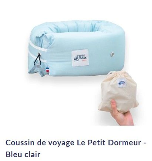 Coussin voyage adulte - bleu ciel