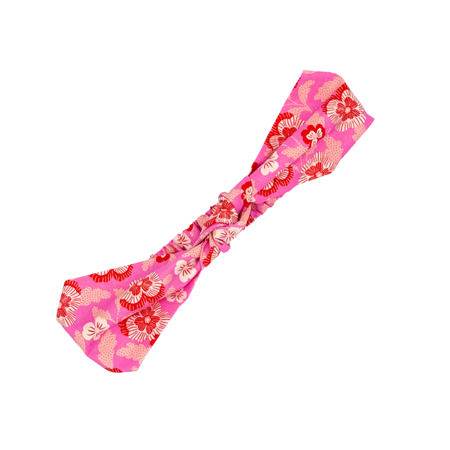 Knotted Elasticated Headband - Pink Violet - Japanese Cotton