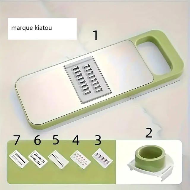 Ensemble de Hachoir à Légumes Multifonctionnel mandoline 7 PC