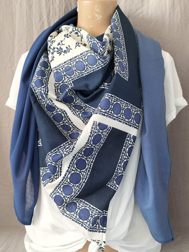 Écharpe patchwork 1.40m