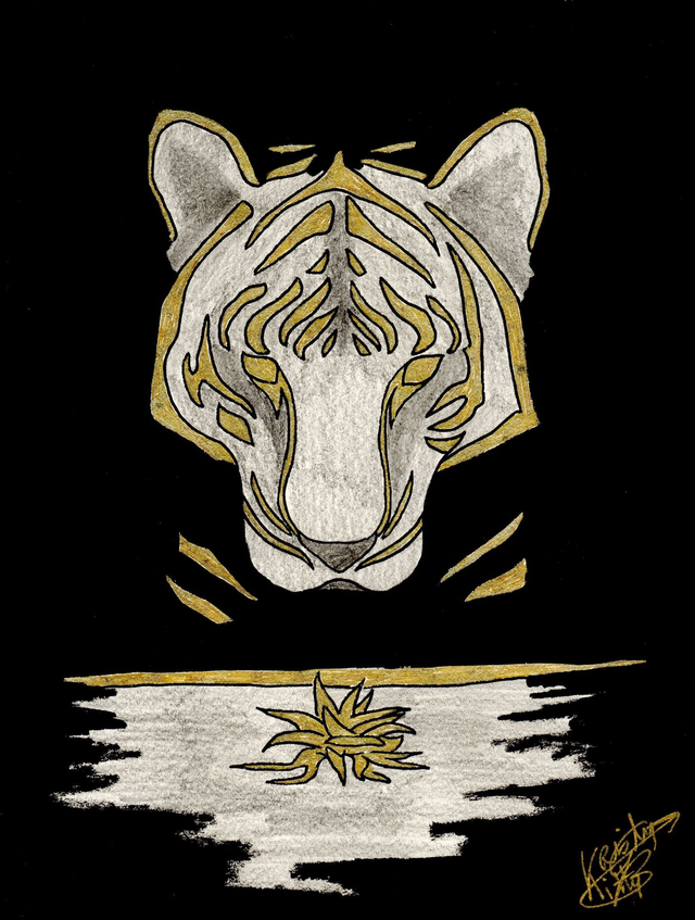 tigre et lotus
