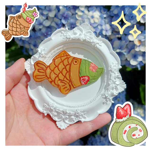 Barrette Taiyaki Matcha fraise 🍵
