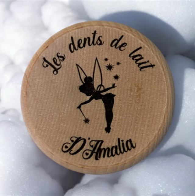 Boîte à dents de lait en bois 