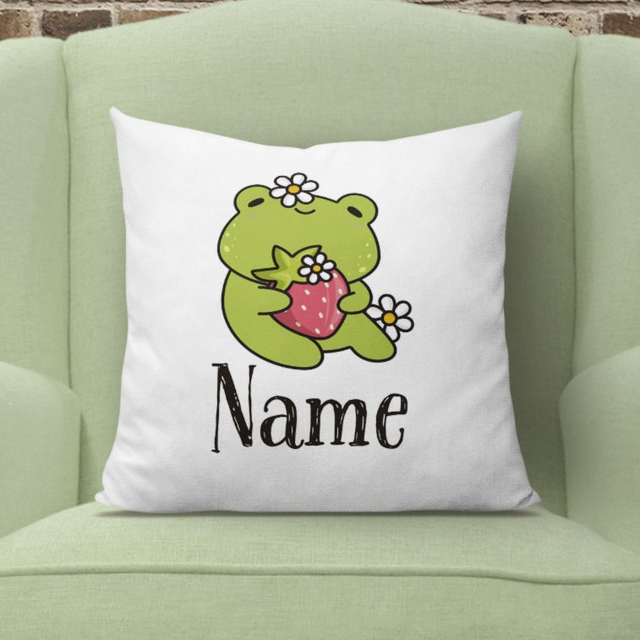 Personalised Frog Cushion