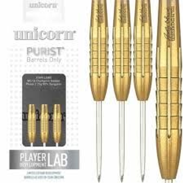 Unicorn Purist John Lowe W/C Phase 2 Gold Player Development Lab Tungsten Darts