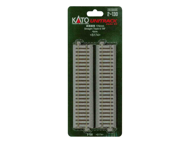 4 rails droits 174mm kato 2-130 H0