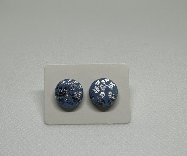 Ohrstecker ,,Silber Himmelblau,, klein