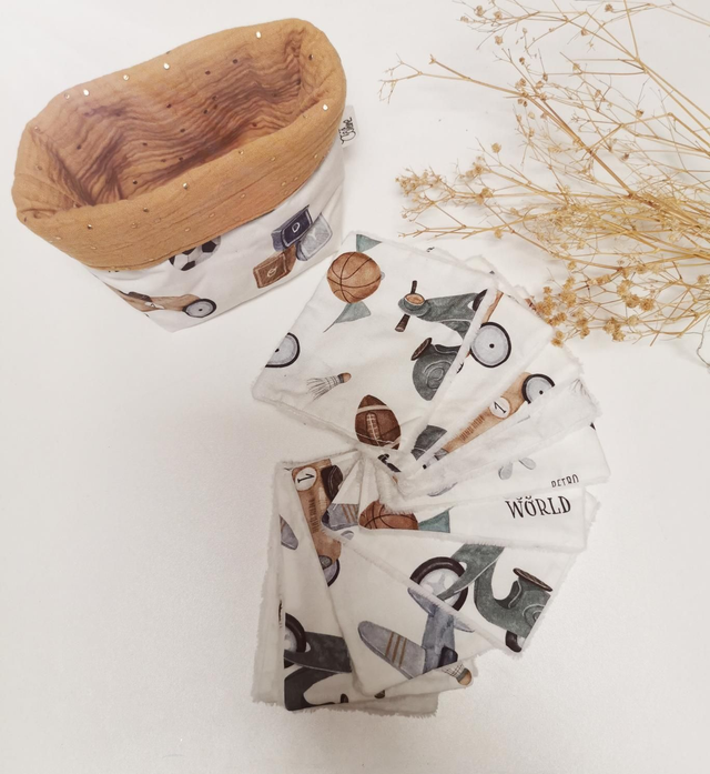 Panier lingettes véhicules vintage 