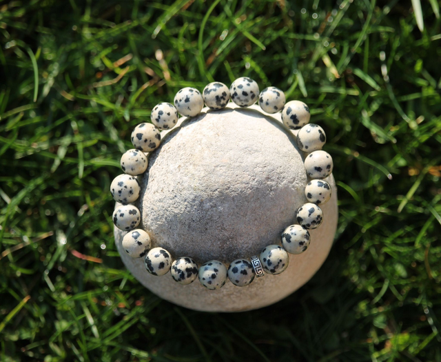Bracelet jaspe dalmatien