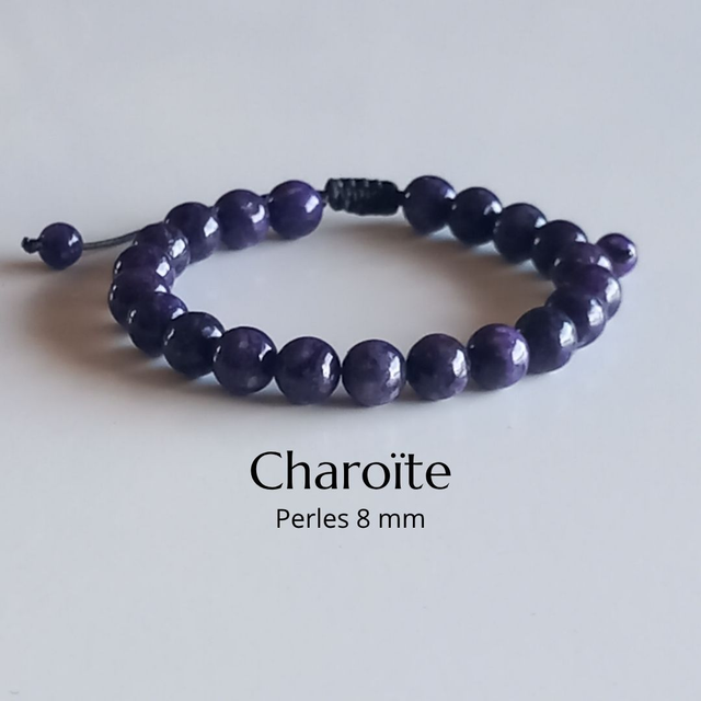 Bracelet ajustable en Charoïte