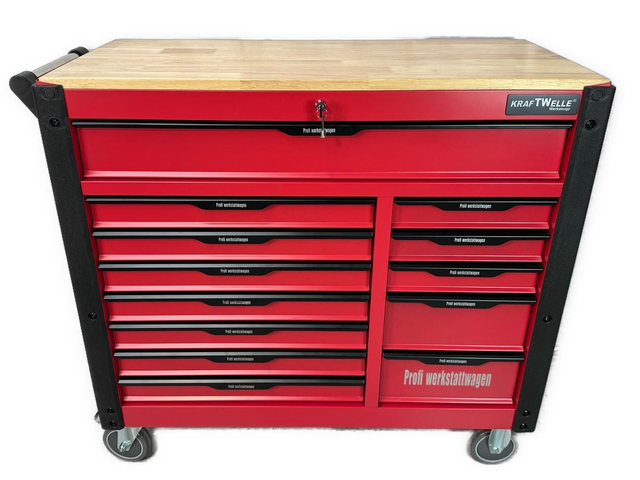 Kraftwelle XXL Werkstattwagen mit 12 Schubläden, 457 Teilen Profi Werkzeug KFZ