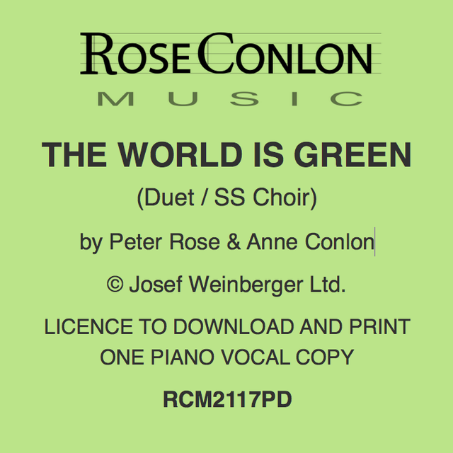 THE WORLD IS GREEN  (RCM2117PD)  by Peter Rose &amp; Anne Con lon
