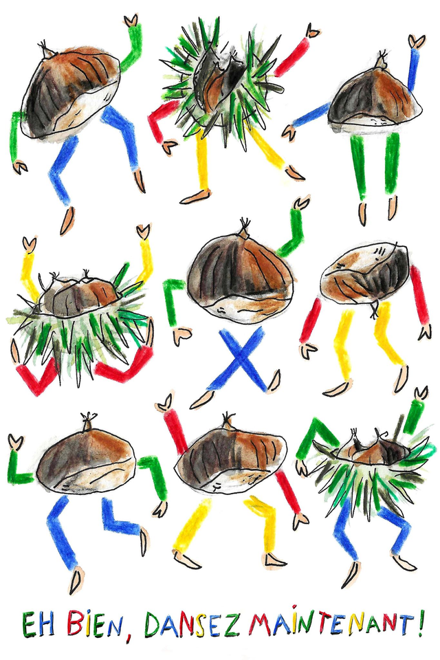 Carte postale "Châtaignes"