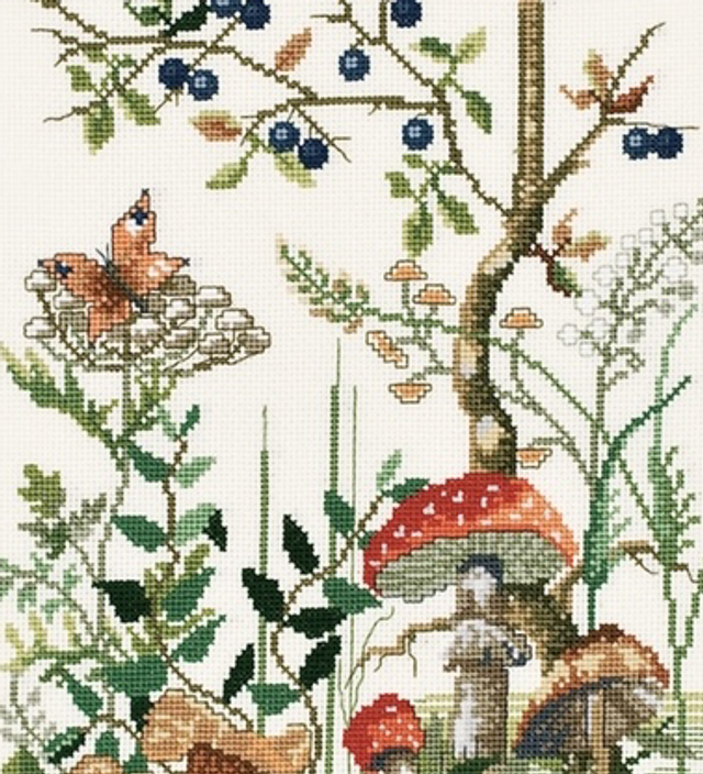 Permin Forest Floor Counted Cross Stitch Kit