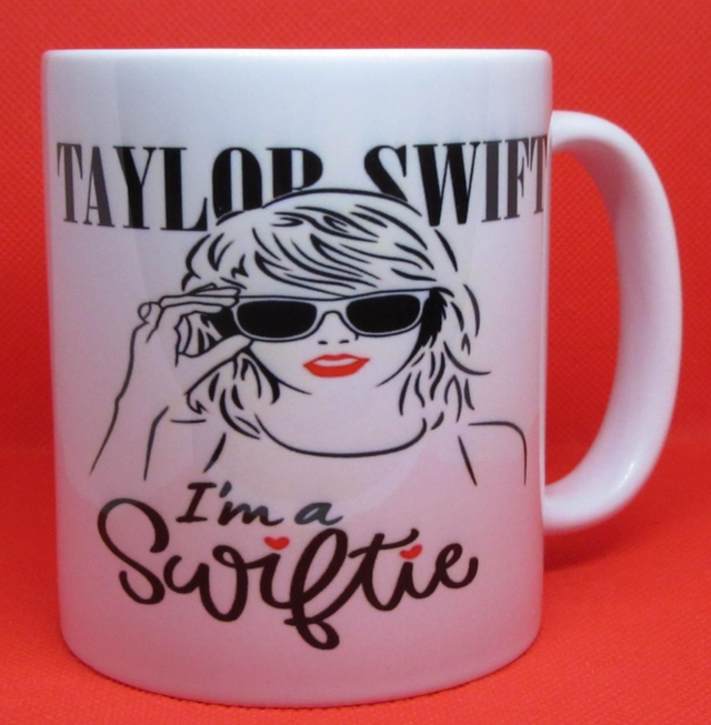 Custom Unofficial Printed Taylor Swift "I'm A Swiftie" Boxed 11oz Mug.